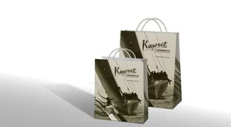 KAWECO Papiertragetasche und Testschreibblock <br />für den Einzelhandel