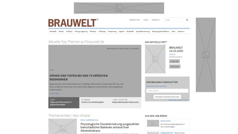 Prototyp Wireframe für Brauwelt – Version 2