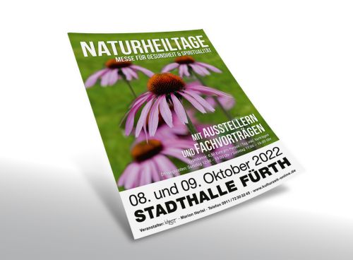 Werbematerialien für die Naturheiltage 2022 in Fürth