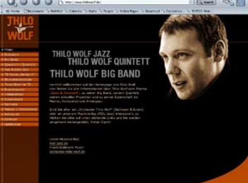 Internetauftritt Thilo Wolf Jazz mit Content Management System