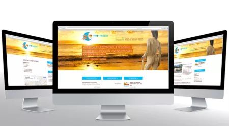 Farbenfrohes Webdesign für Orthetik- und Prothetik-Website