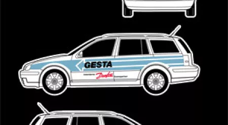 Autobeschriftung für das GESTA-Servicemobil