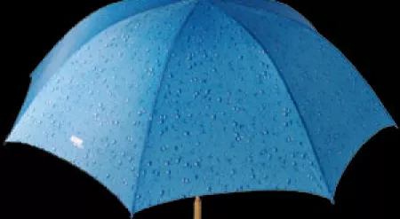 Vollflächig bedruckter Schirm als Kundengeschenk