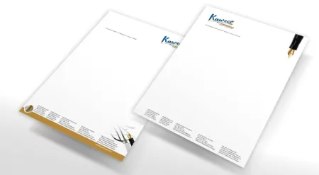 Briefpapier im Kaweco-Branding